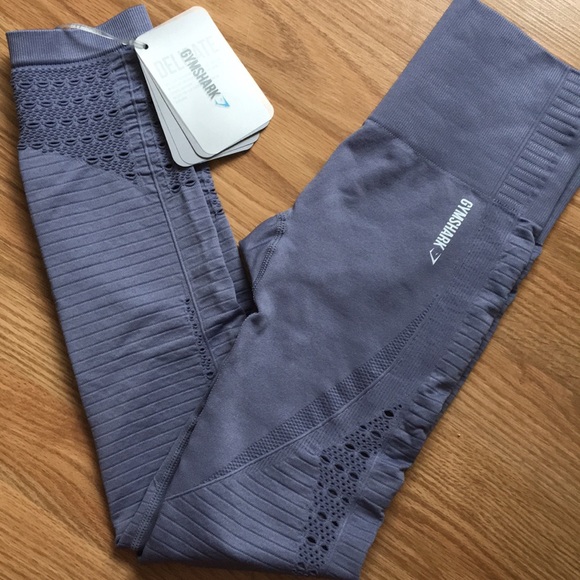 NWT Gymshark Energy Leggings - Steel Blue - Picture 3 of 8